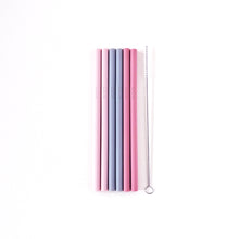Load image into Gallery viewer, Silicone Straws - Pack of 6 (Rose Mix)