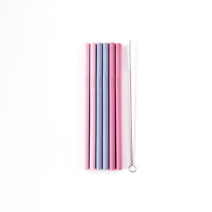 Silicone Straws - Pack of 6 (Rose Mix)